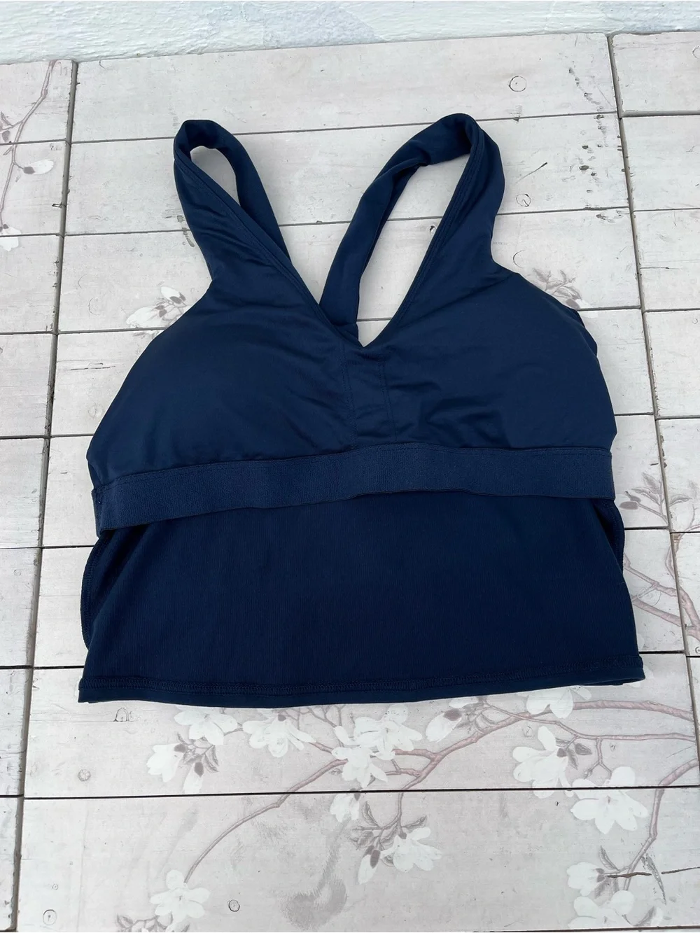 ALO Yoga Deep Blue V-Neck Sports Tank